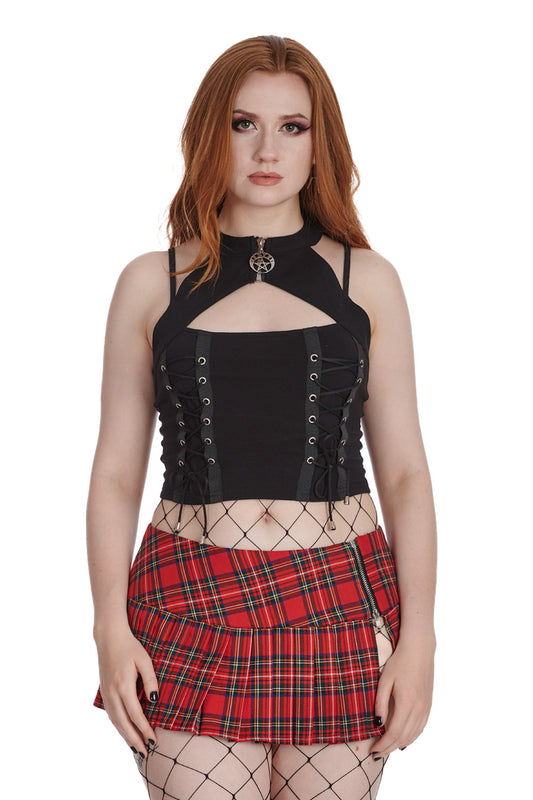 Banned Alternative RAVEN'S EMBRACE LACED TOP