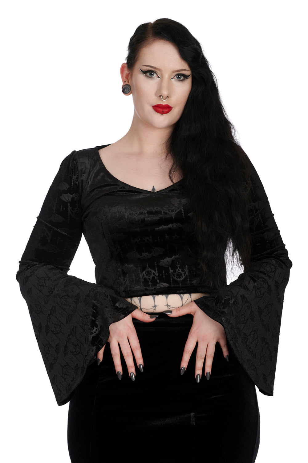 Banned Alternative VOODOO LADY GOTHIC BAT TOP