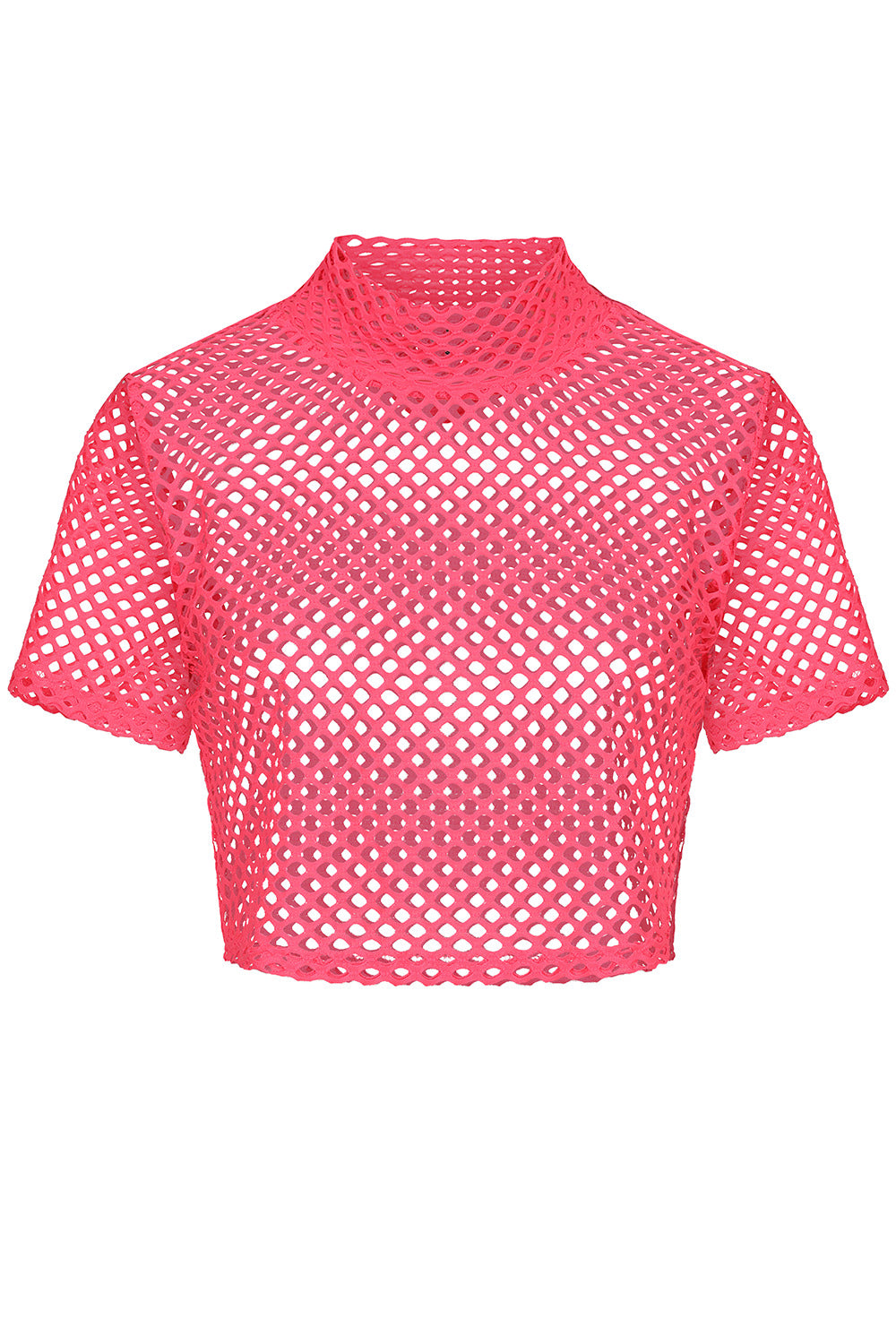 Banned Alternative Diya fishnet crop top with short sleeves