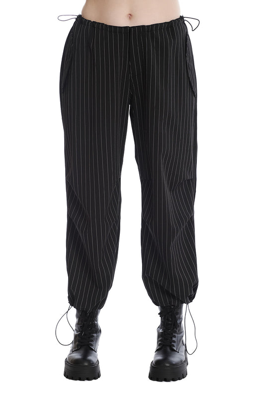 Banned Alternative RAVEN PINSTRIPE TROUSERS