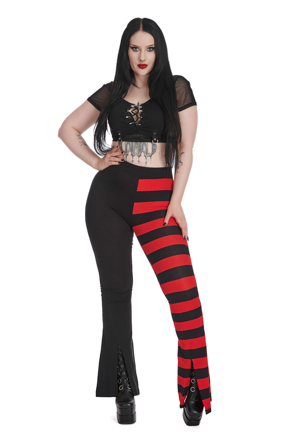 Banned Alternative ASYMMETRICAL ALLURE HALF AND HALF TROUSERS