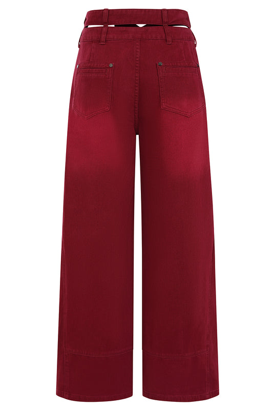 Banned Alternative Amara Trousers with wrap-over waistband