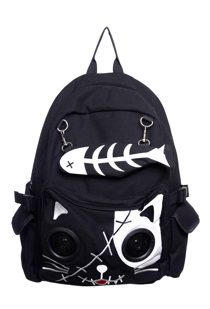 Banned Alternative Zombie Kitty Speaker Backpack