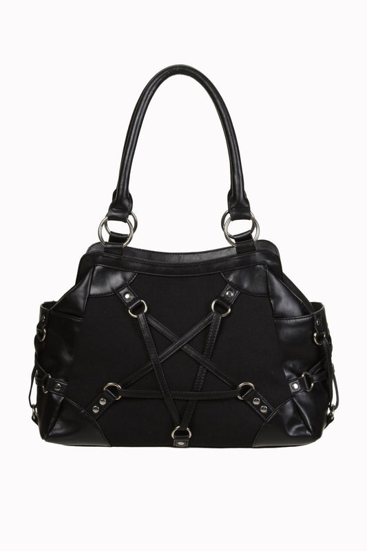 Banned Alternative Stand Still Pentagram Shoulder Bag