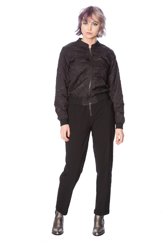 Banned Alternative BLACK LAVA BOMBER JACKET