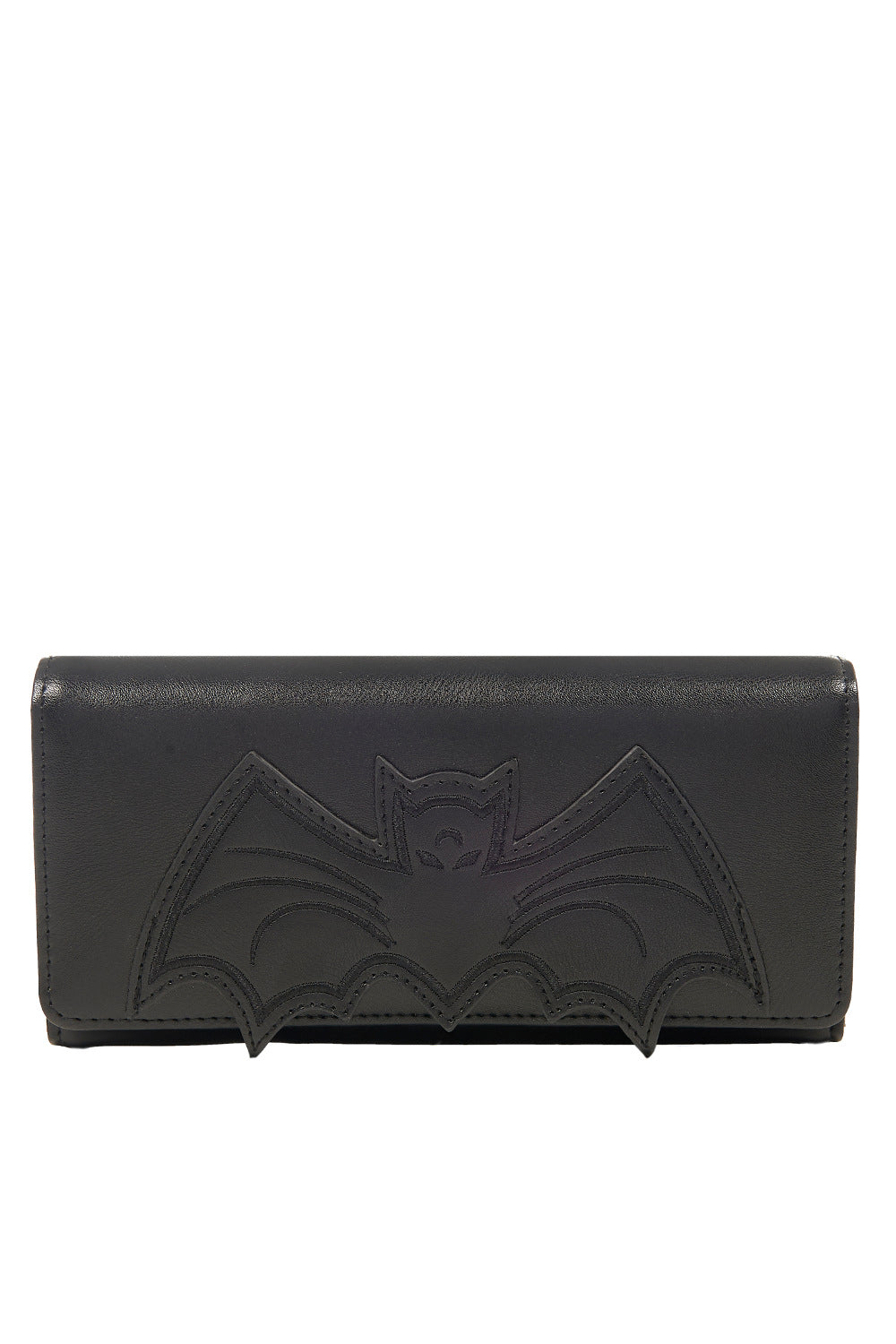 Black bat embossed purse 