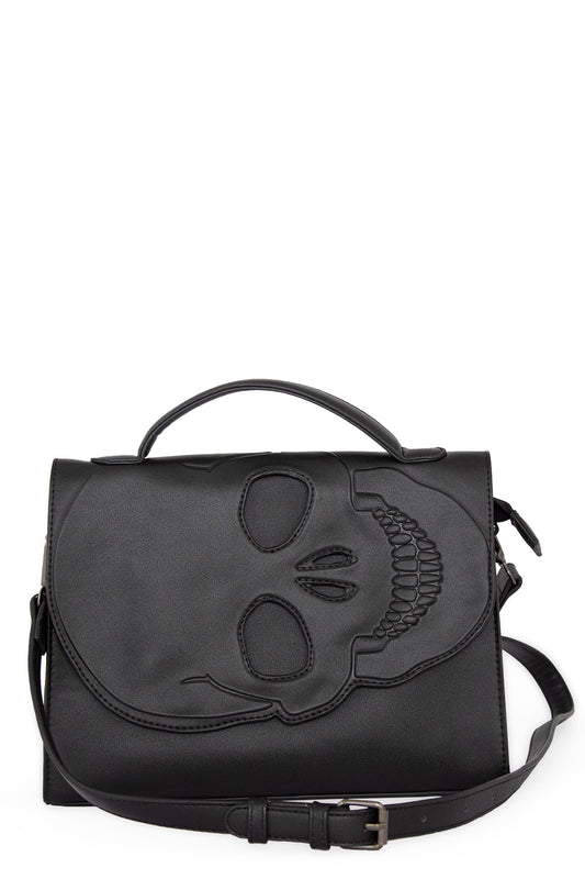 Banned Alternative Tenebris Cut Out Skull Shoulder Bag