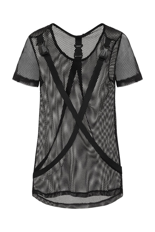 Banned Alternative Kameko Short Sleeve Oversized Mesh Top