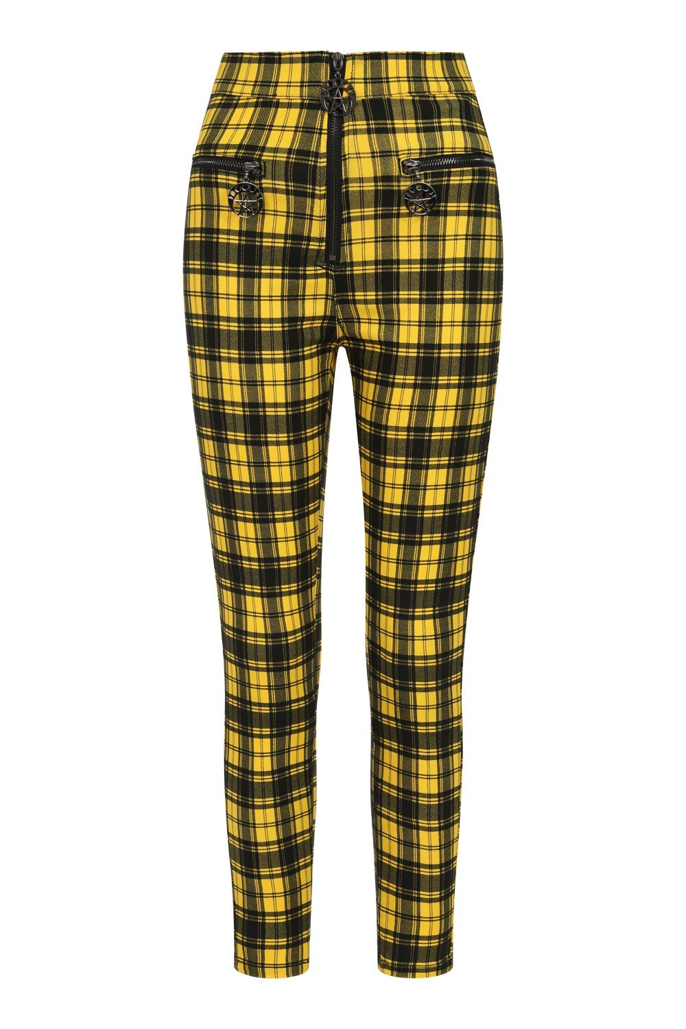 Banned Alternative Damien Stretch Check Trousers