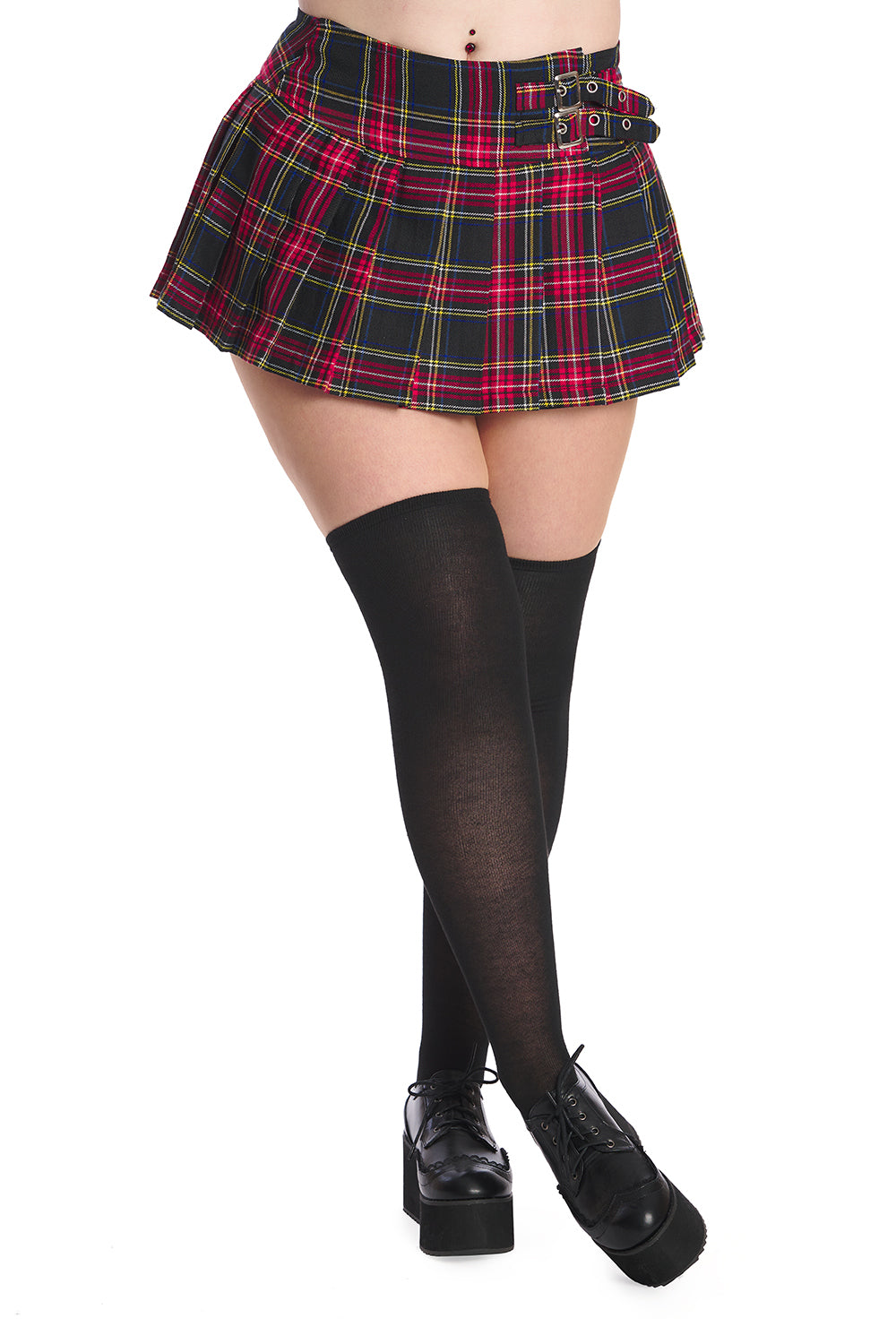 Banned Alternative Darkdoll Tartan Emo Mini Skirt