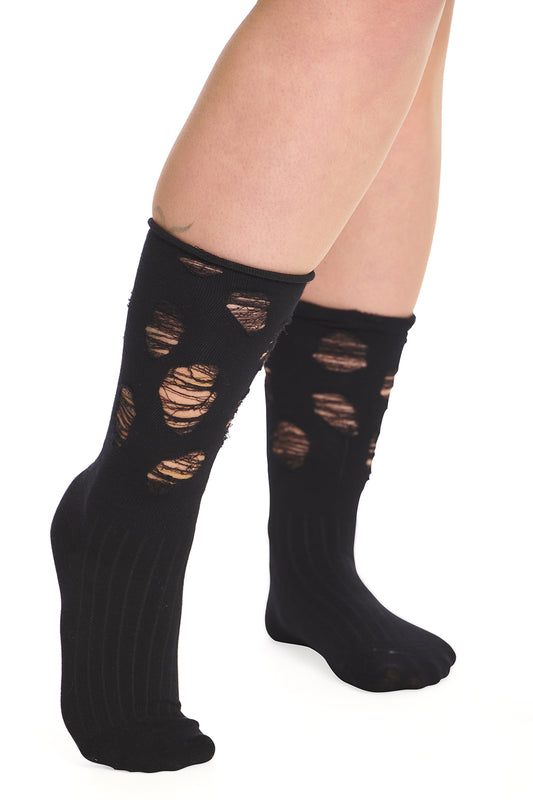 Banned Alternative Dystopian Distressed Socks