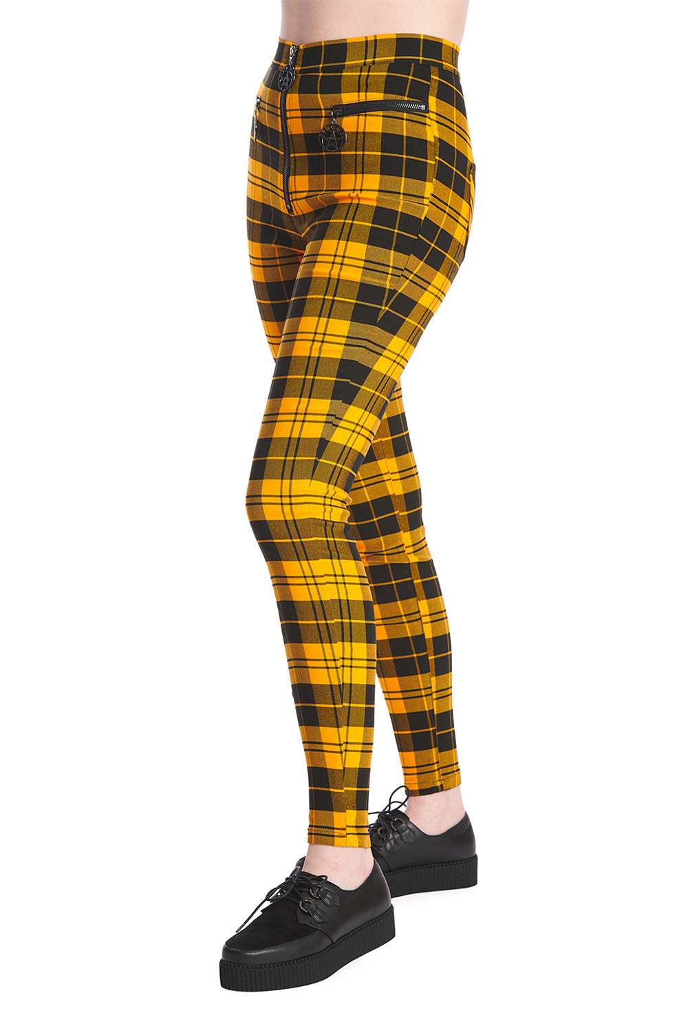 Check Me Out High Waist Tartan Trousers by Banned Alternative – Banned  Alternative