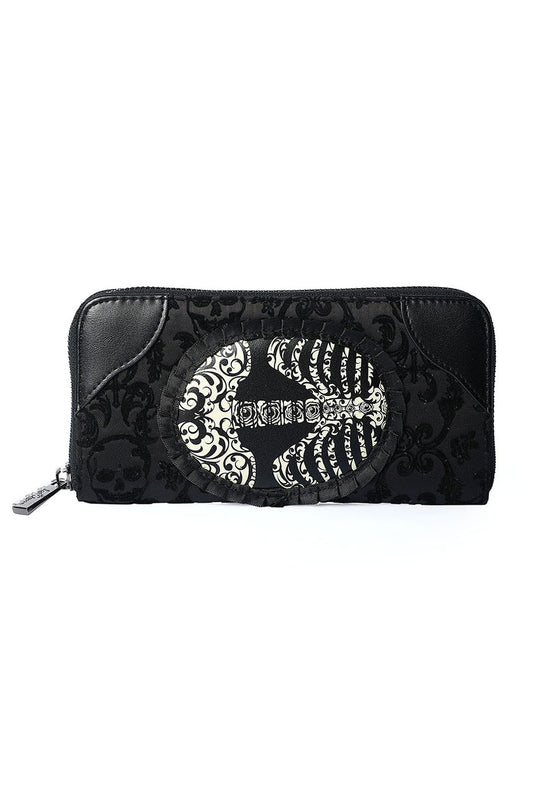 Banned Alternative Vine Black Ribcage Lace Wallet