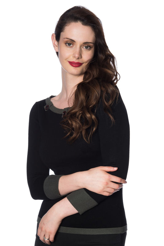 Banned Alternative VIVEKA KNITTED TAB Jumper