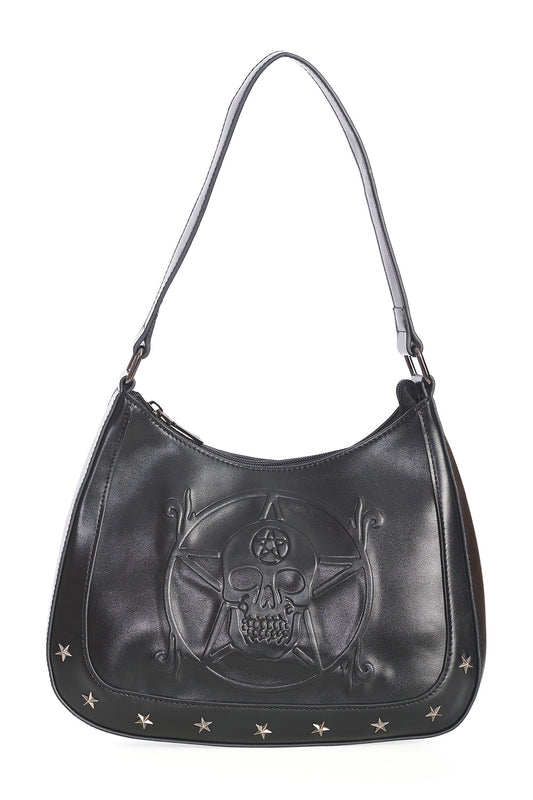 Banned Alternative White Magic Skull Shoulder Bag