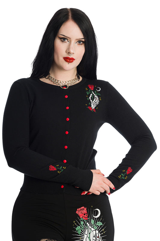 Banned Alternative Ishtar Black Skeleton Cardigan