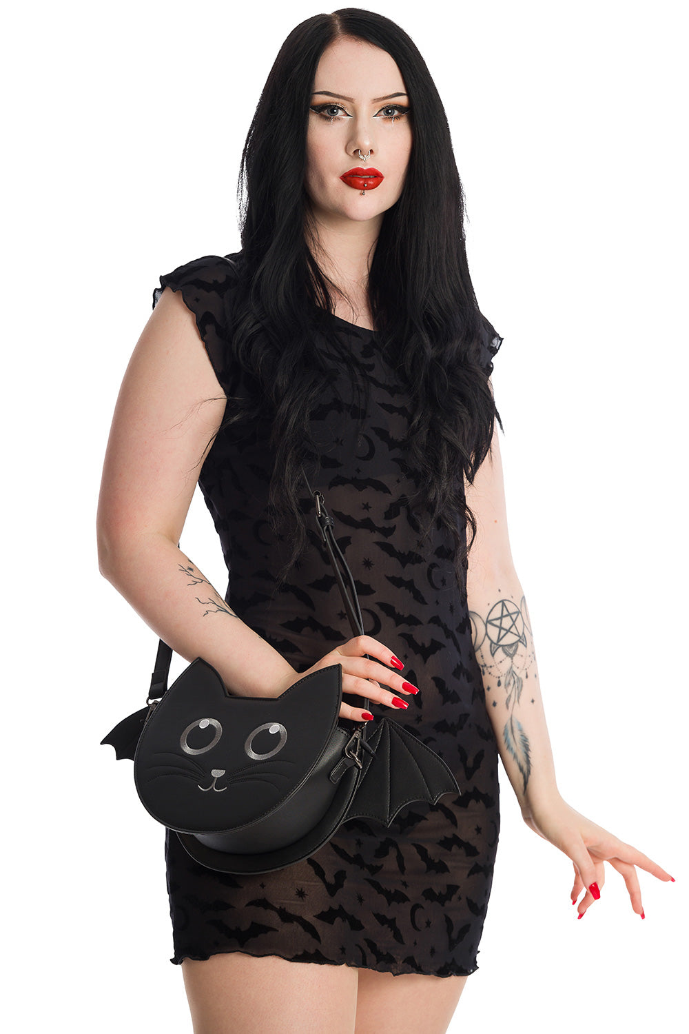 Black Sheer Spell On You Bat Dress by Banned Alternative Banned Alternative Black Sheer Spell On You Bat Dress by Banned Alternative Banned Alternative