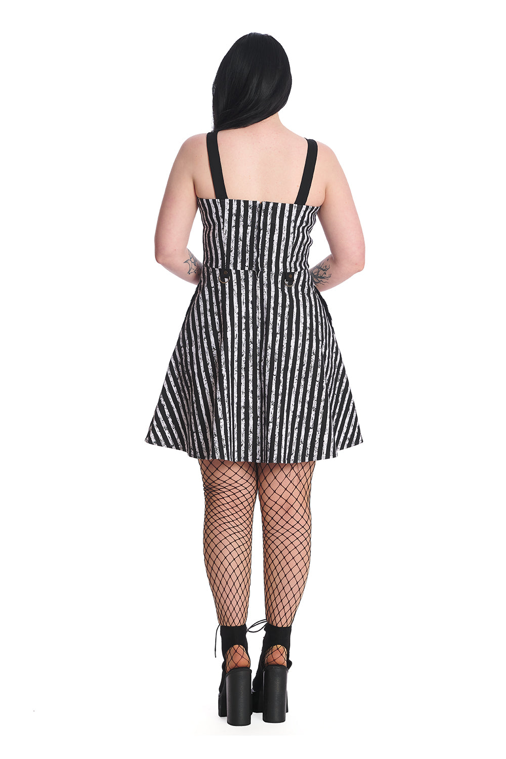 Banned Alternative Nightvixen Striped Skater Dress