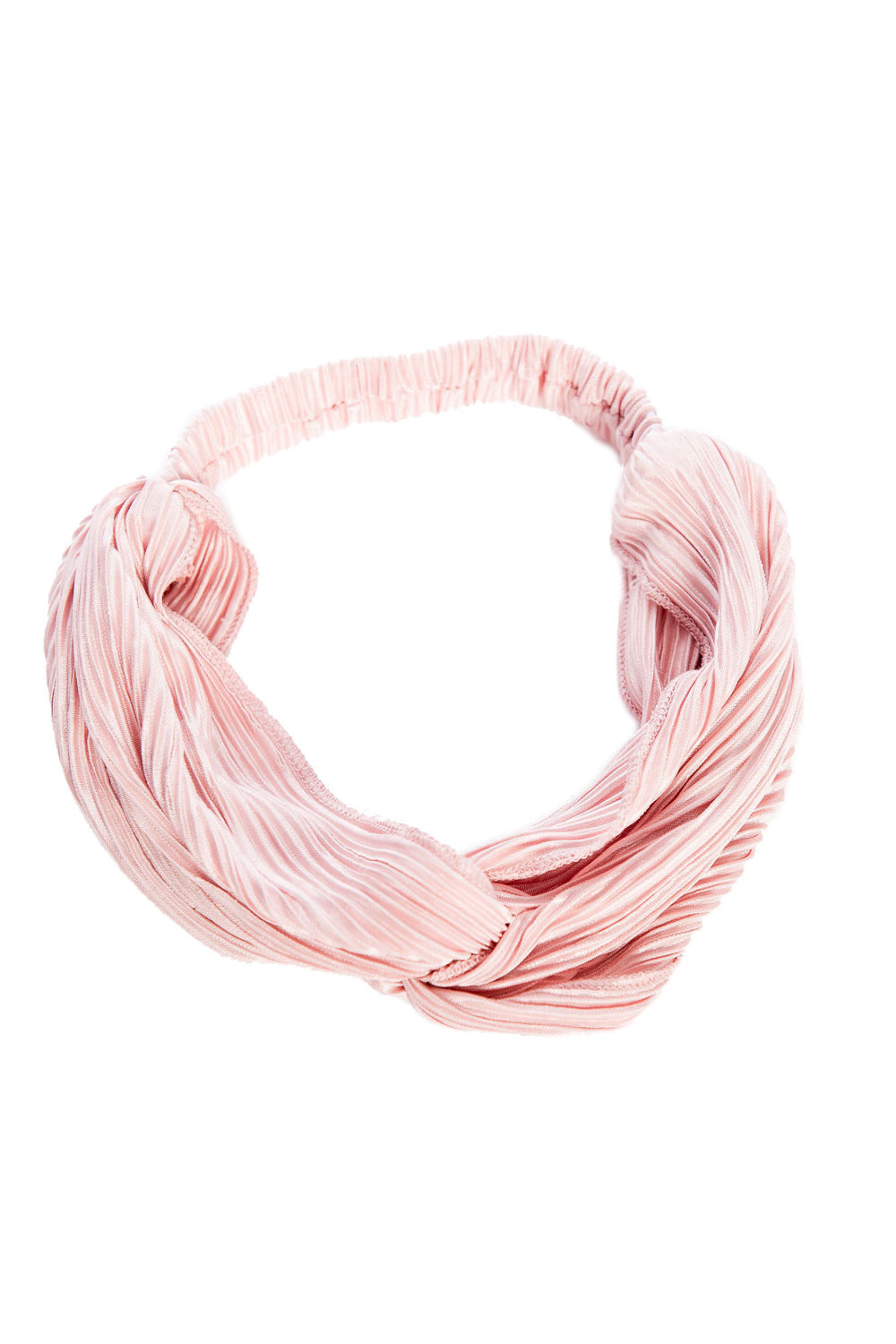 pale pink pleated alice headband 