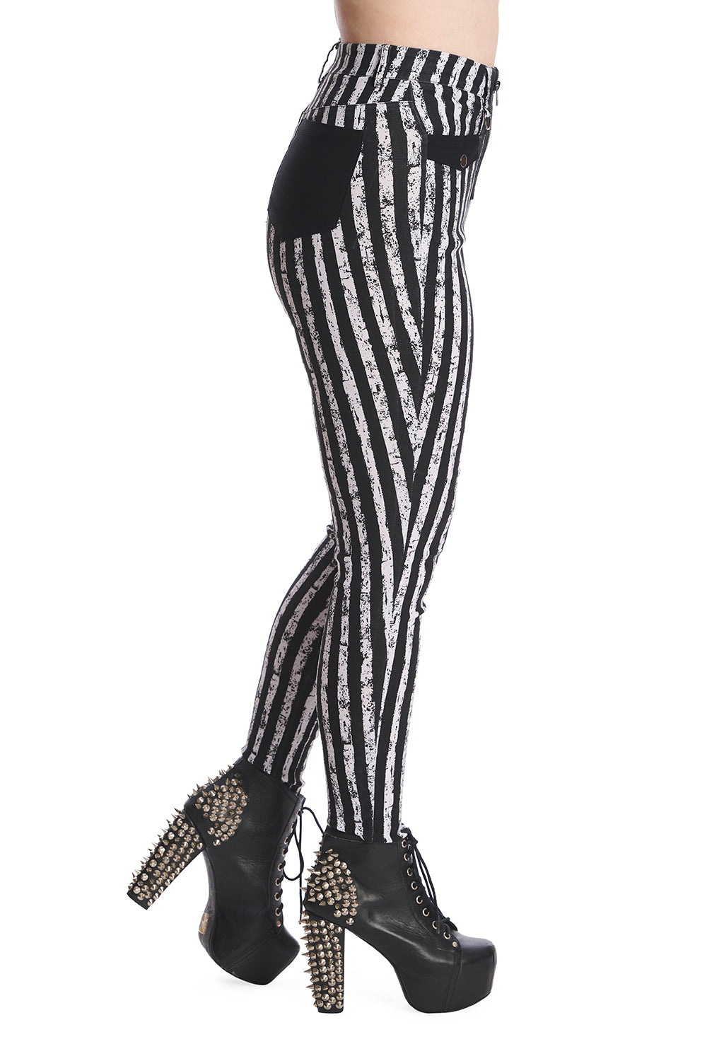 Banned Alternative Vibrant Stripe High Waist Trousers