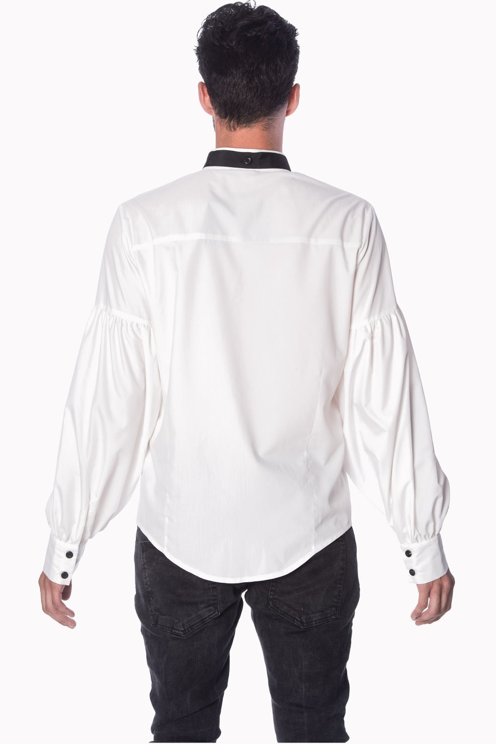 Banned Alternative Puff Sleeve Shirt White