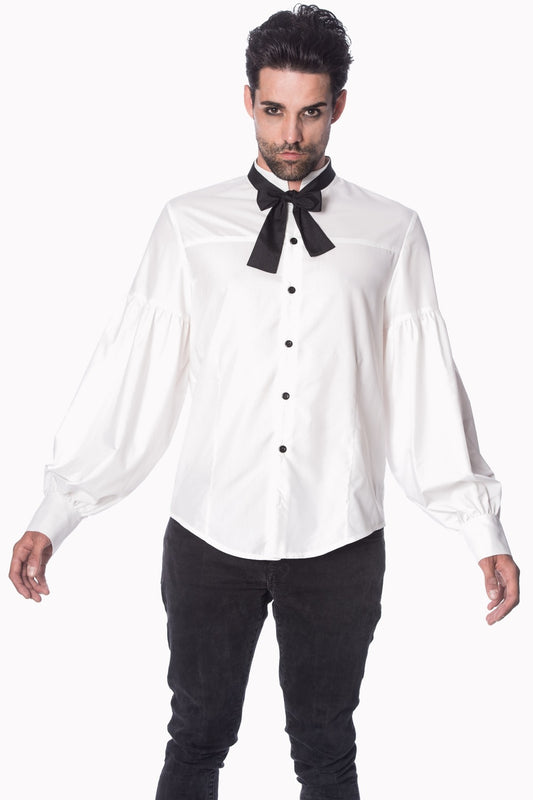 Banned Alternative Puff Sleeve Shirt White