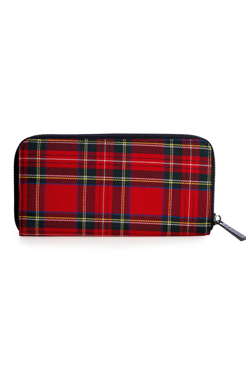 Banned Alternative Red Tartan Rise Up Wallet
